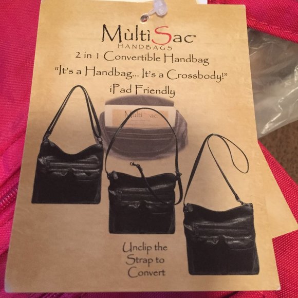 MultiSac NWT nylon 2in1 Convertible Crossbody bag - Picture 7 of 8